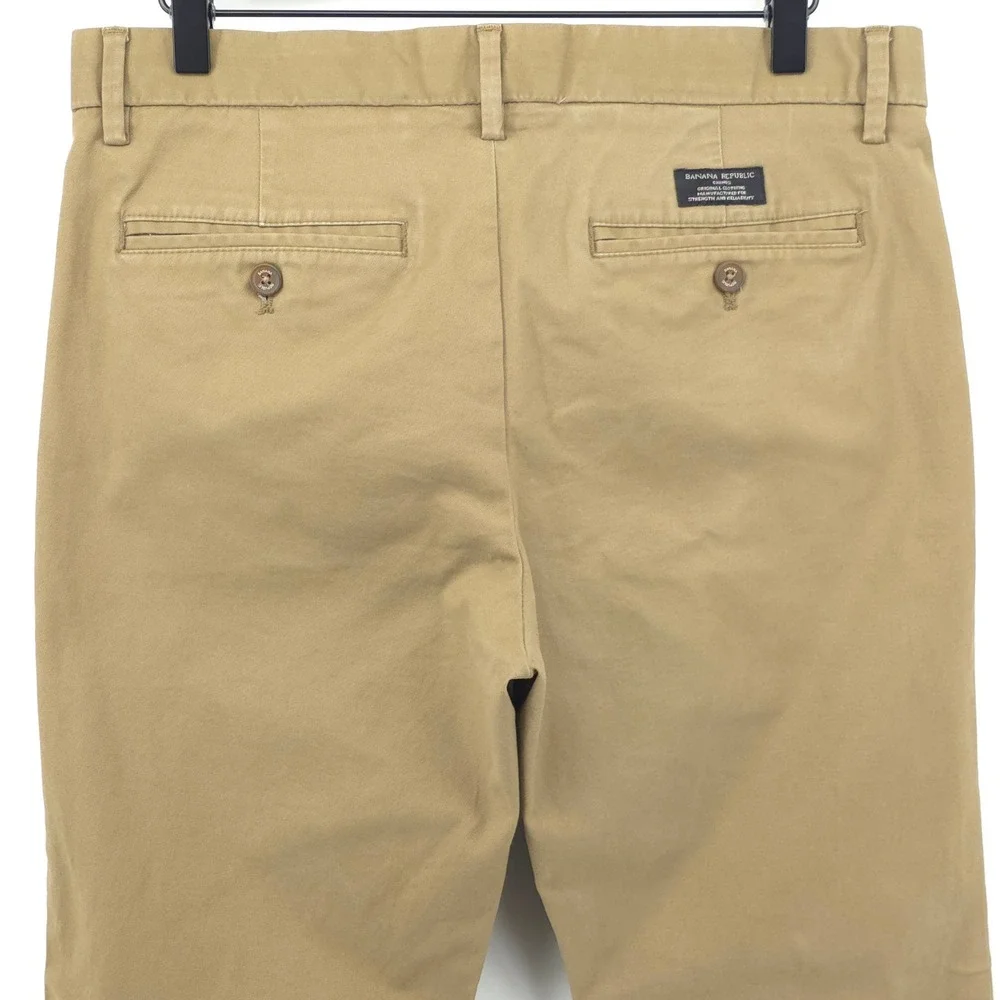 Banana Republic Mens Pants Mason Chino 31x30 Khaki Tan Athletic Tapered Stretch